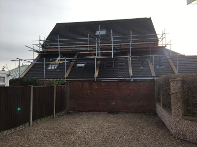 Scaffolding on large home roof in Nottingham | East Midlands