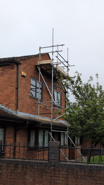 Scaffolding erected at the front of council house in Nottingham | East Midlands